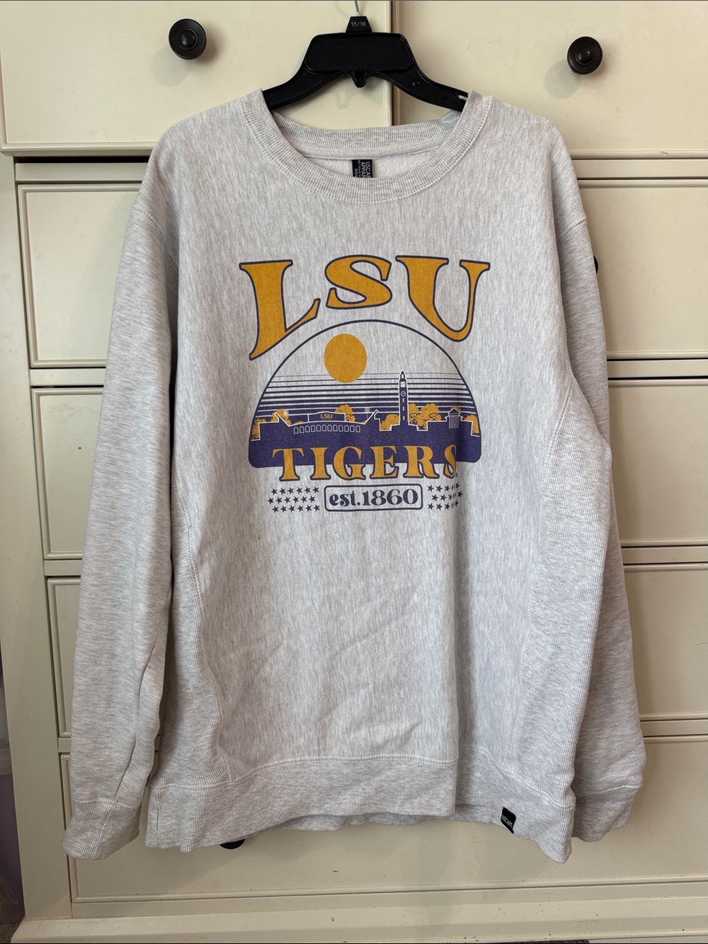 LSU Tigers Gray Crewneck Sweatshirt